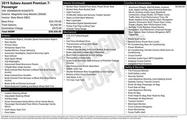 Used 2019 Subaru Ascent Premium image 3