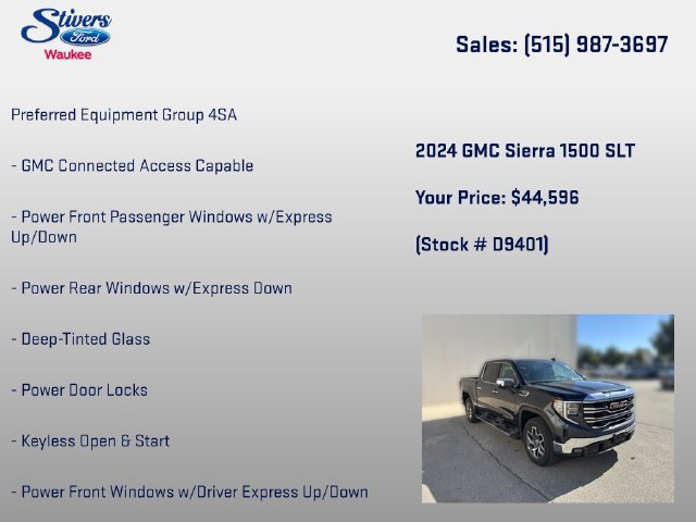Used 2024 GMC Sierra 1500 SLT w/ SLT Premium Package AWD/4WD image 8