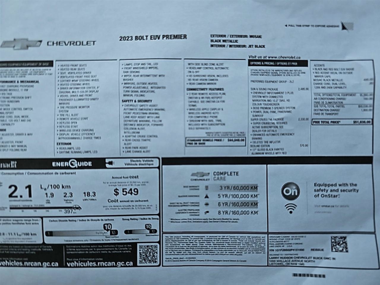 Used 2023 Chevrolet Bolt EUV Premier w/ Sun & Sound Package FWD image 30