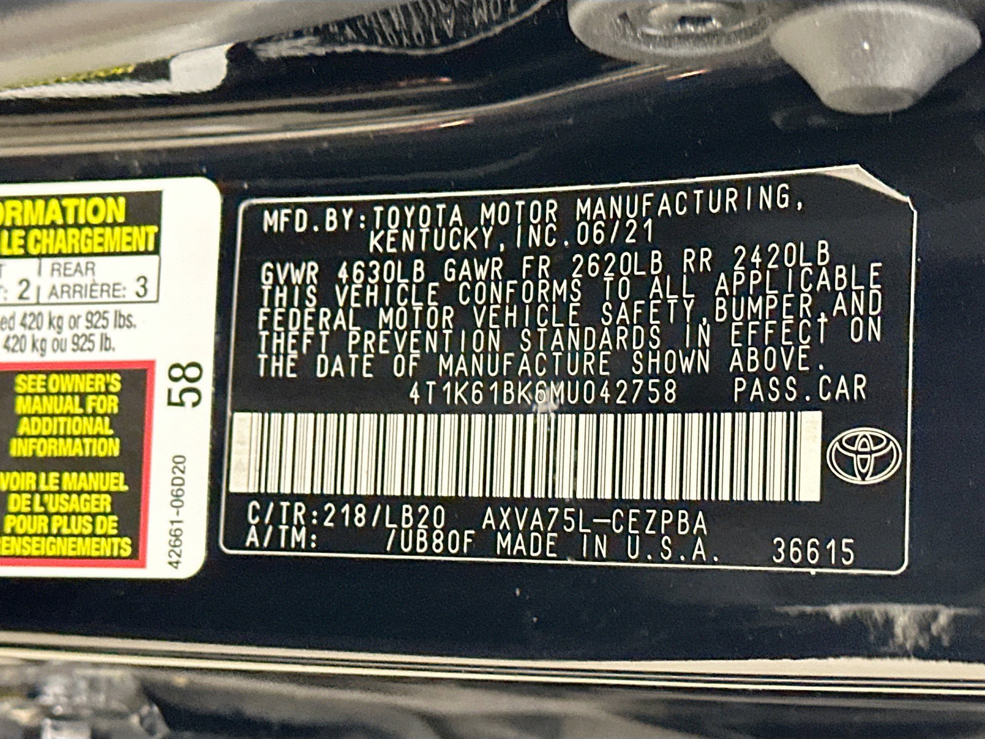 Used 2021 Toyota Camry XSE AWD/4WD image 40