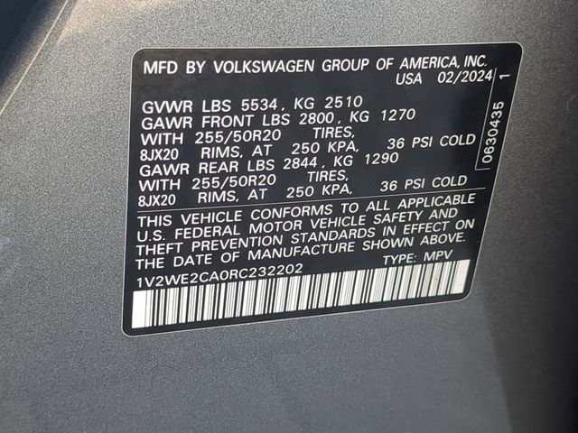 Certified 2024 Volkswagen Atlas Cross Sport SE image 36