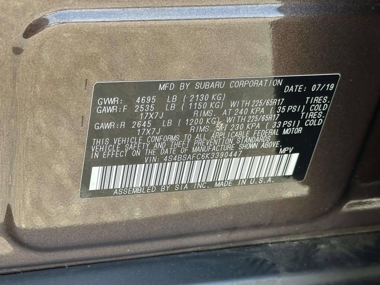 Used 2019 Subaru Outback 2.5i Premium AWD/4WD image 25