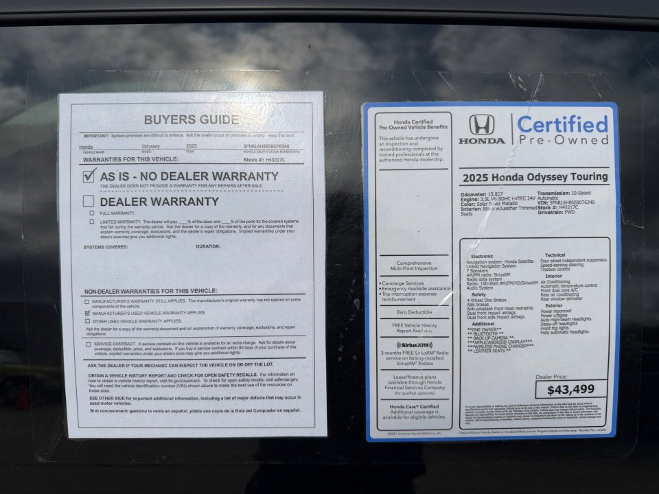 Certified 2025 Honda Odyssey Touring image 37