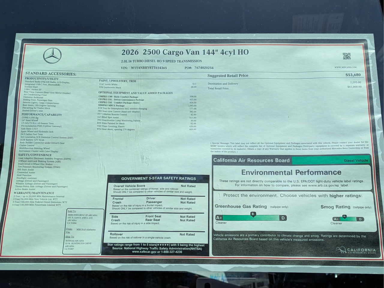 New 2026 Mercedes-Benz Sprinter 2500 image 13