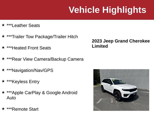 Used 2023 Jeep Grand Cherokee Limited w/ Black Appearance Package AWD/4WD image 10