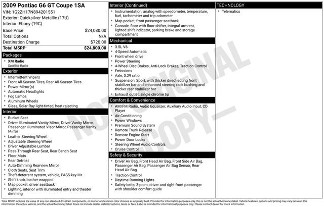 Used 2009 Pontiac G6 GT image 2