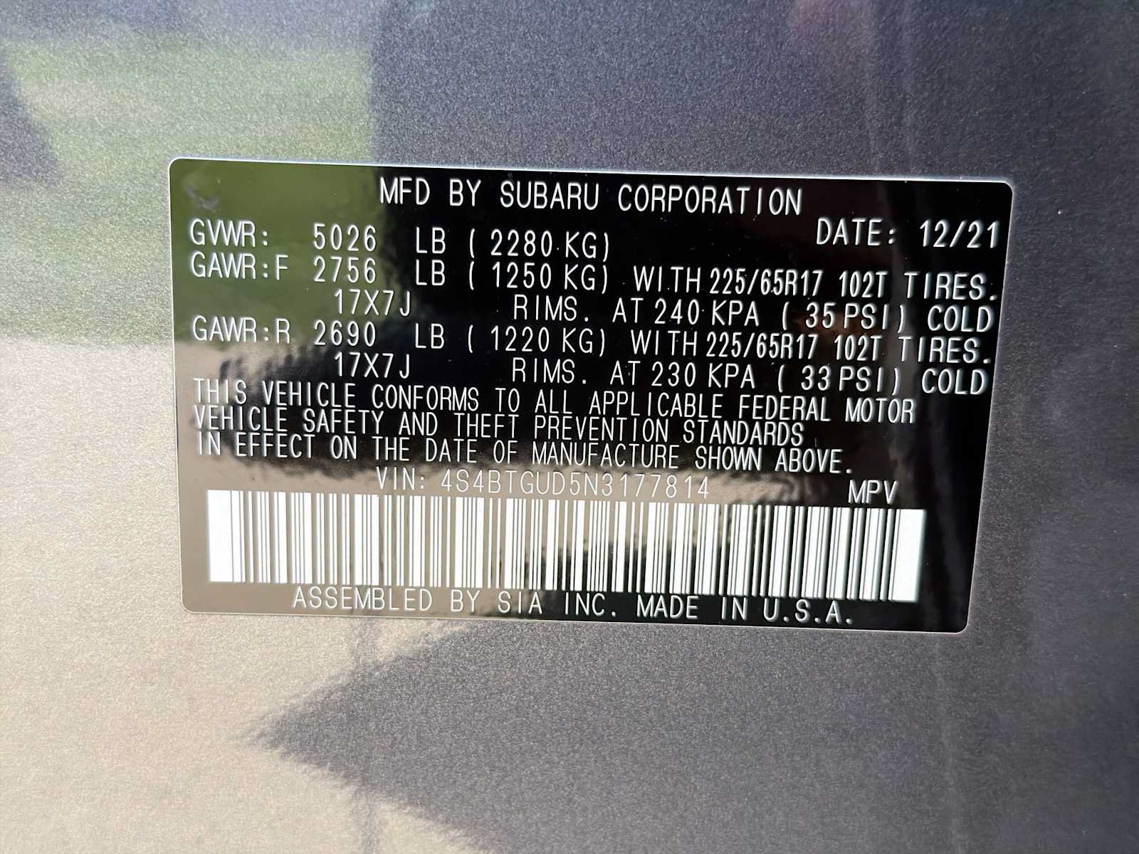 Certified 2022 Subaru Outback Wilderness AWD/4WD image 32