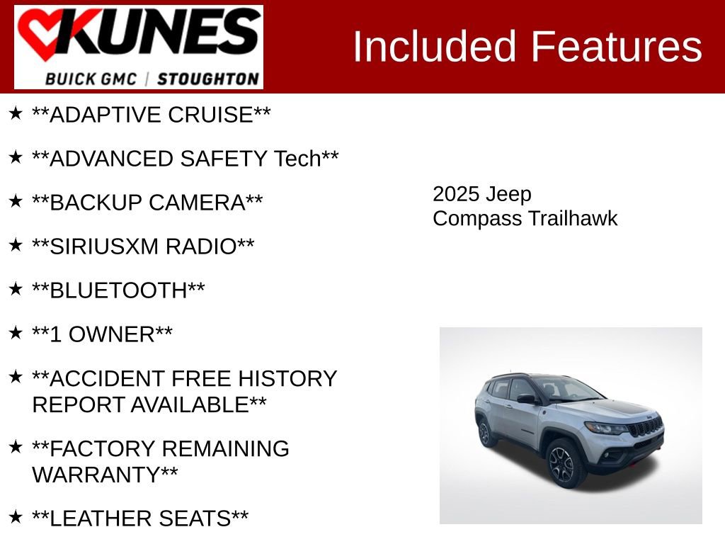 Used 2025 Jeep Compass Trailhawk AWD/4WD image 2