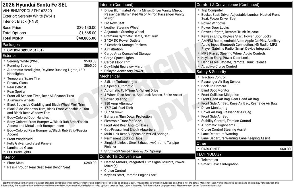 New 2026 Hyundai Santa Fe SEL image 4