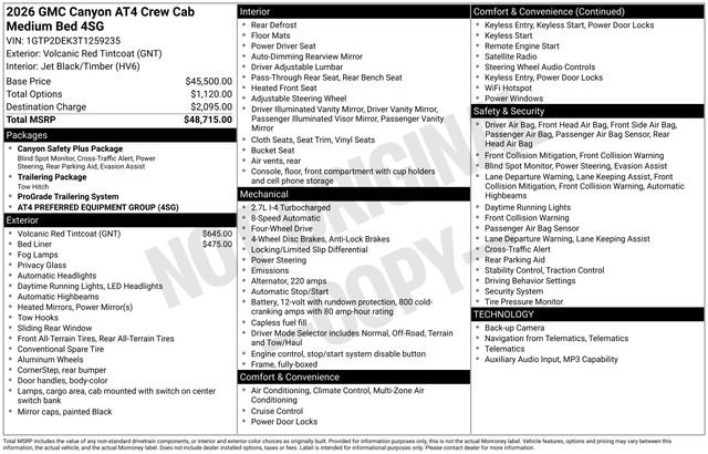 New 2026 GMC Canyon AT4 AWD/4WD image 3