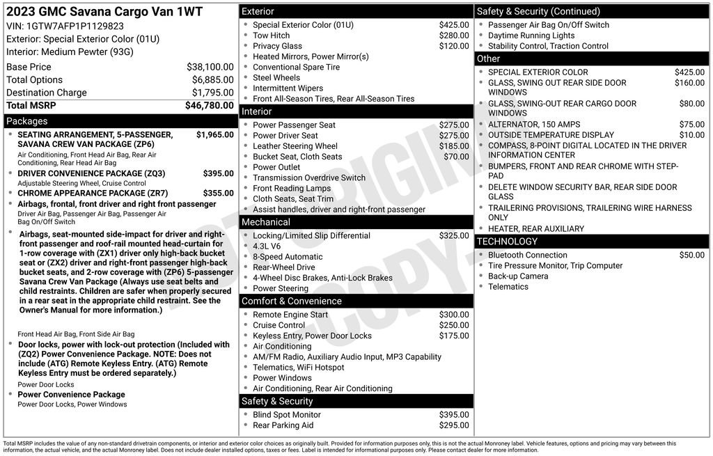Used 2023 GMC Savana 2500 Work Van image 26