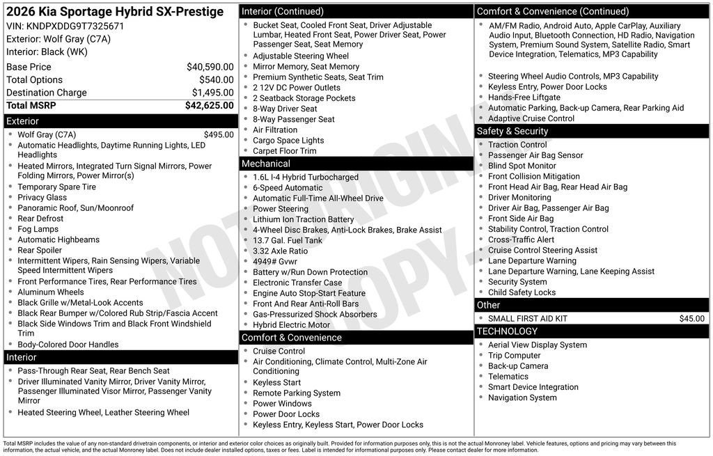 New 2026 Kia Sportage SX Prestige AWD/4WD image 33