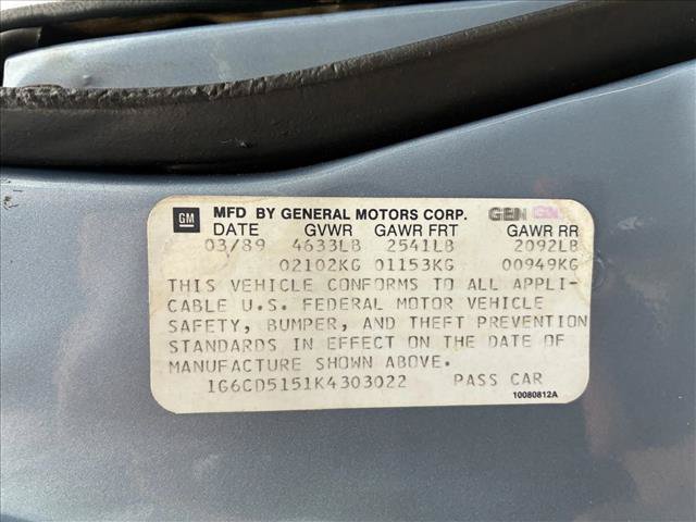 Used 1989 Cadillac De Ville Sedan FWD image 15