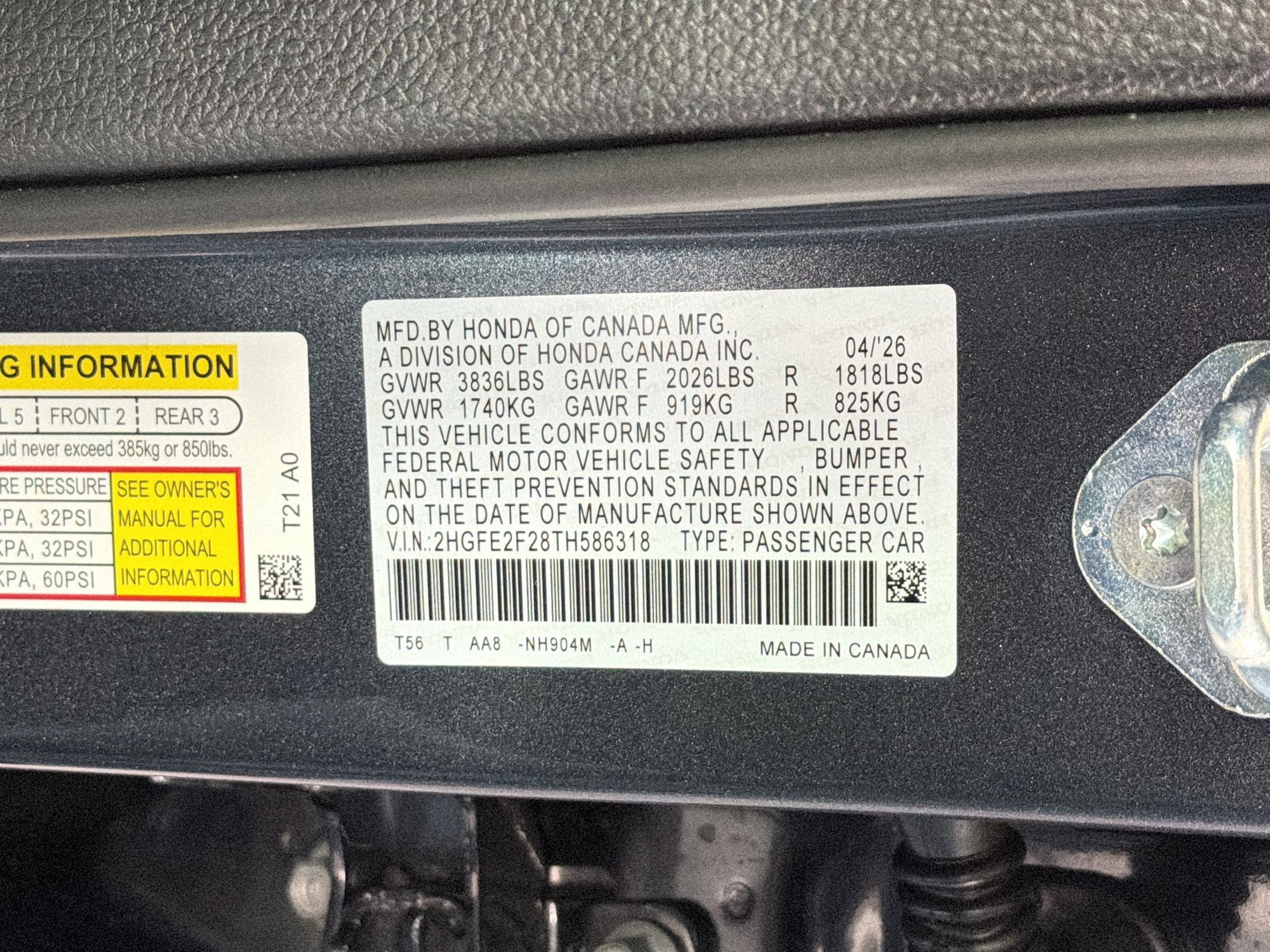 New 2026 Honda Civic LX image 19