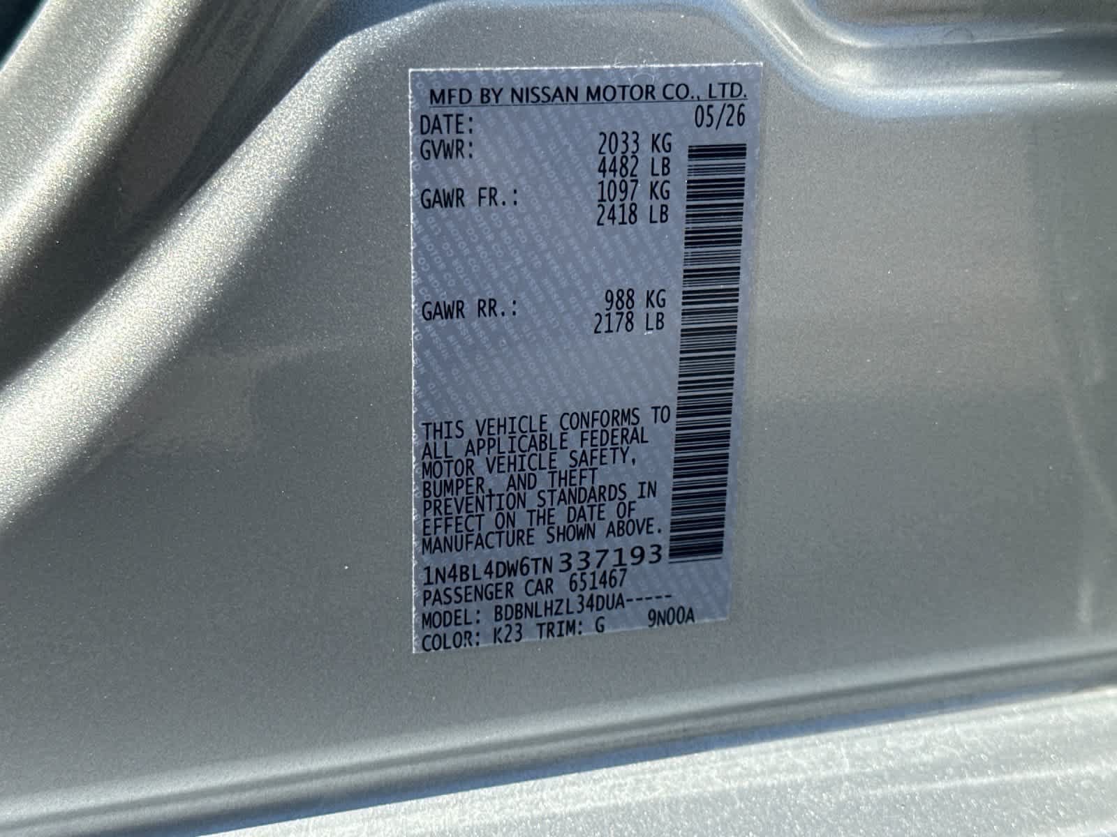 Used 2026 Nissan Altima 2.5 SV AWD/4WD image 30