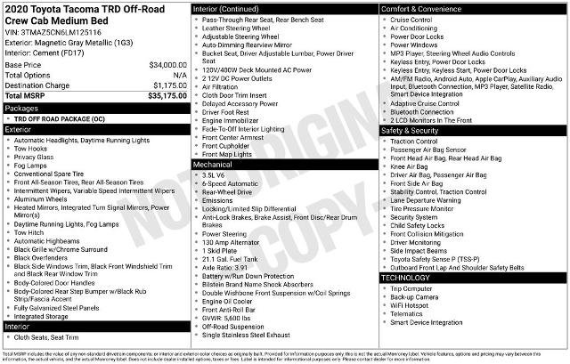 Used 2020 Toyota Tacoma TRD Off-Road image 8