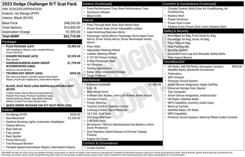 Used 2023 Dodge Challenger R/T Scat Pack w/ Plus Package RWD image 8