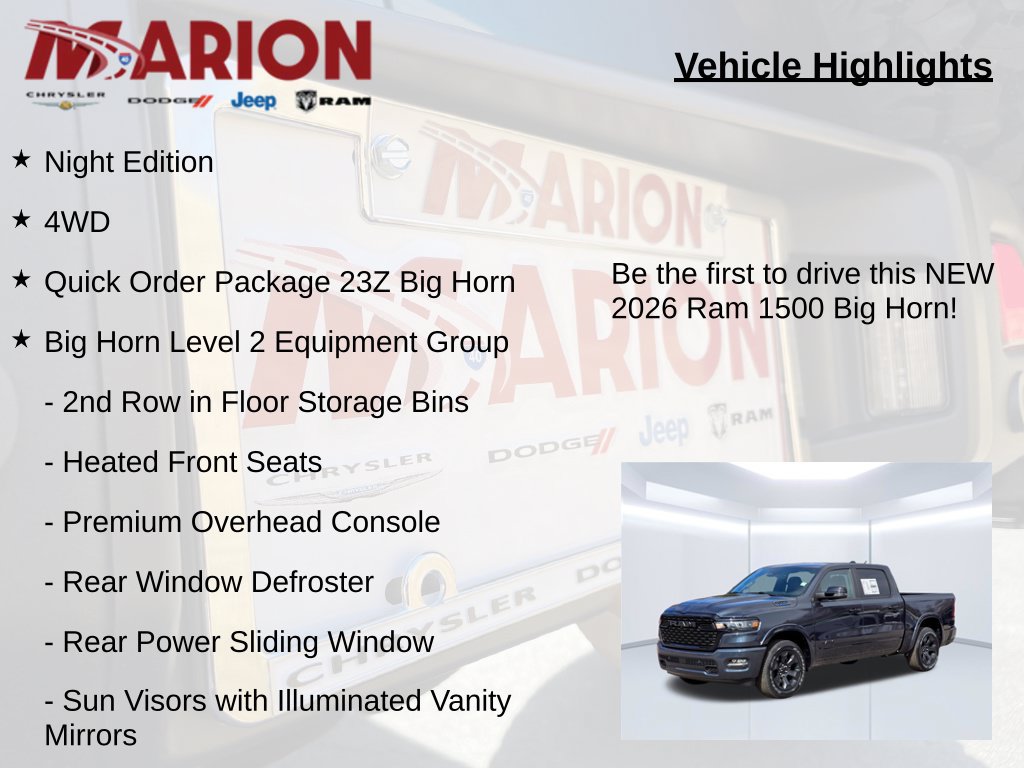 New 2026 RAM 1500 Big Horn w/ Night Edition AWD/4WD image 5