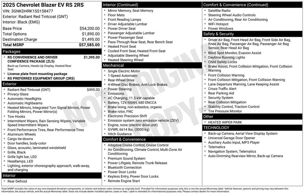 New 2025 Chevrolet Blazer EV RS image 30