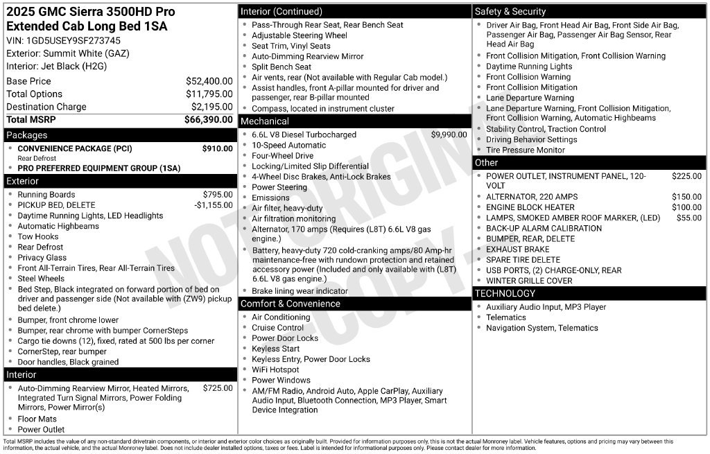 Used 2025 GMC Sierra 3500 Pro w/ Convenience Package AWD/4WD image 11