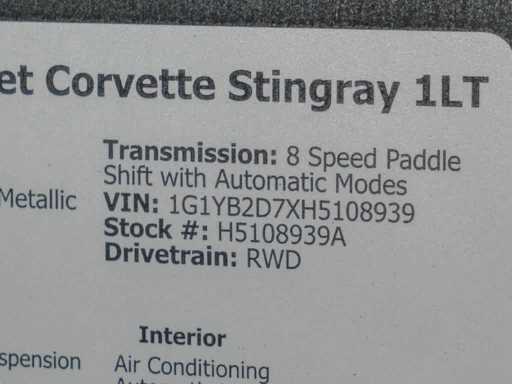 Used 2017 Chevrolet Corvette Stingray Coupe w/ 1LT RWD image 28
