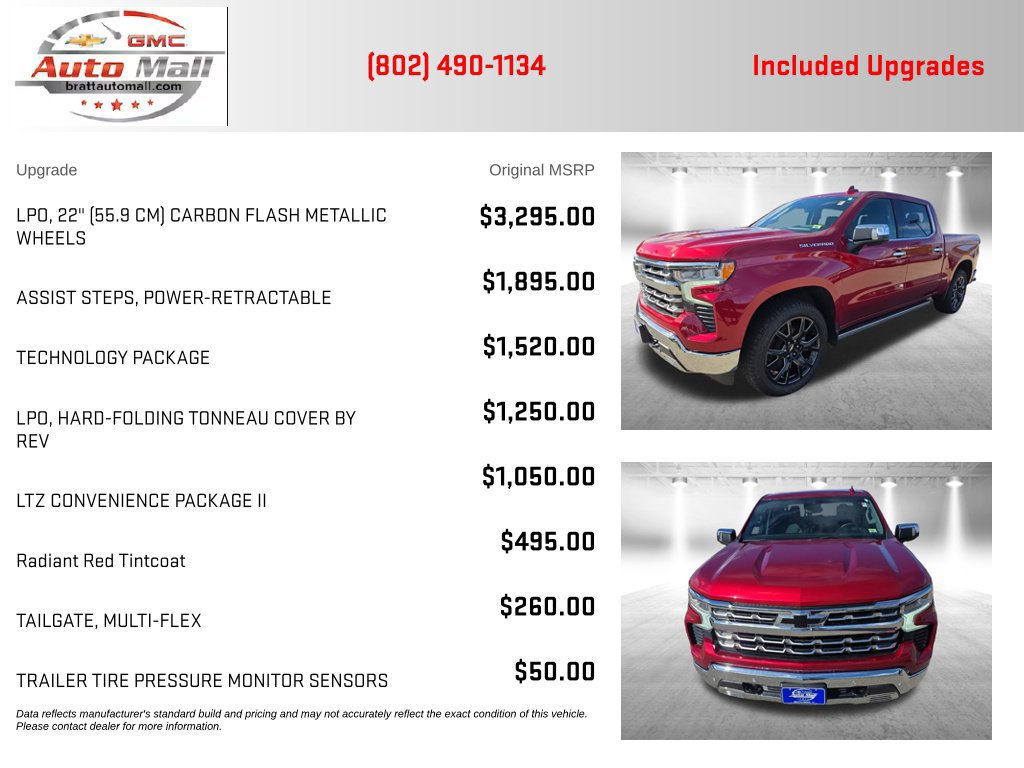 Used 2024 Chevrolet Silverado 1500 LTZ w/ Technology Package AWD/4WD image 4