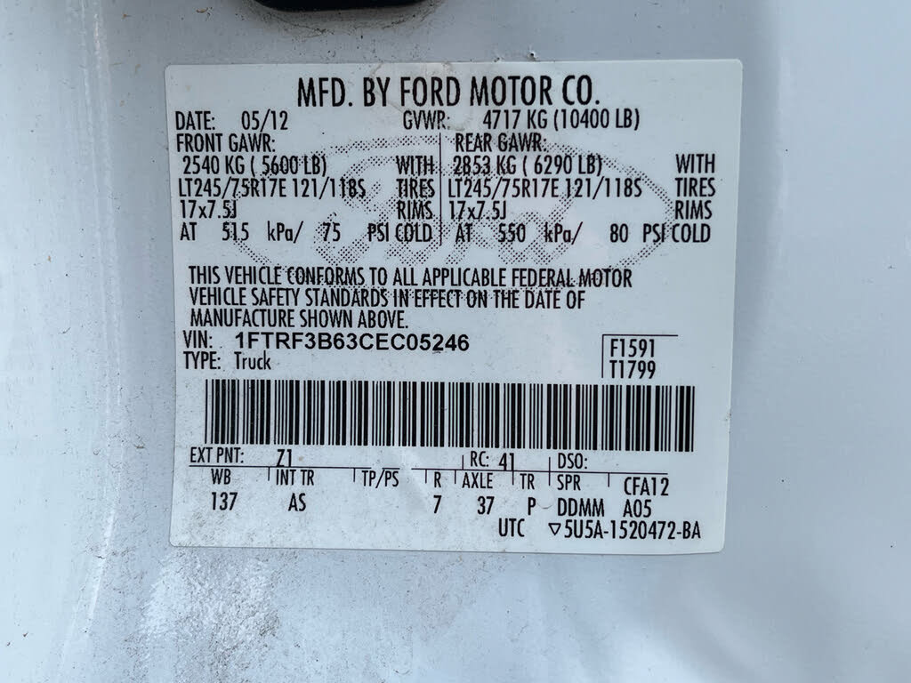 Used 2012 Ford F350 XL w/ Snow Plow Prep Pkg AWD/4WD image 37