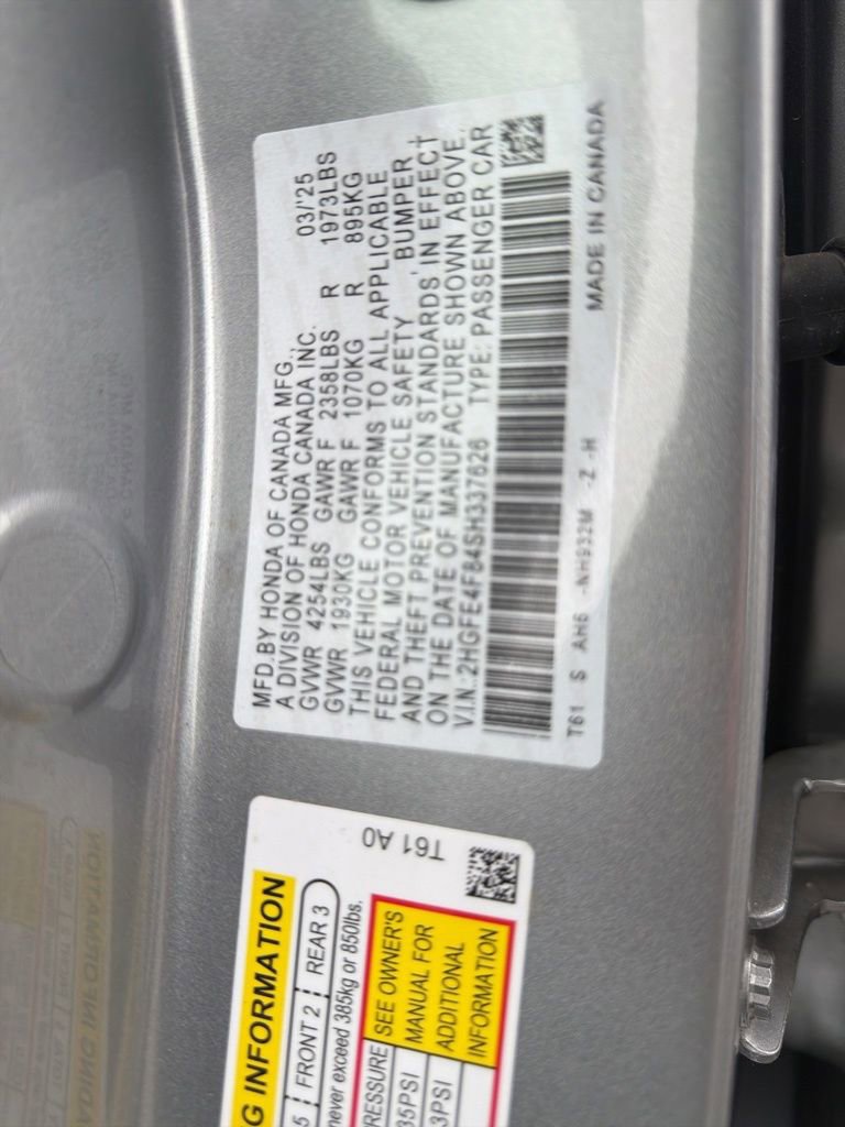 Certified 2025 Honda Civic Sport image 15