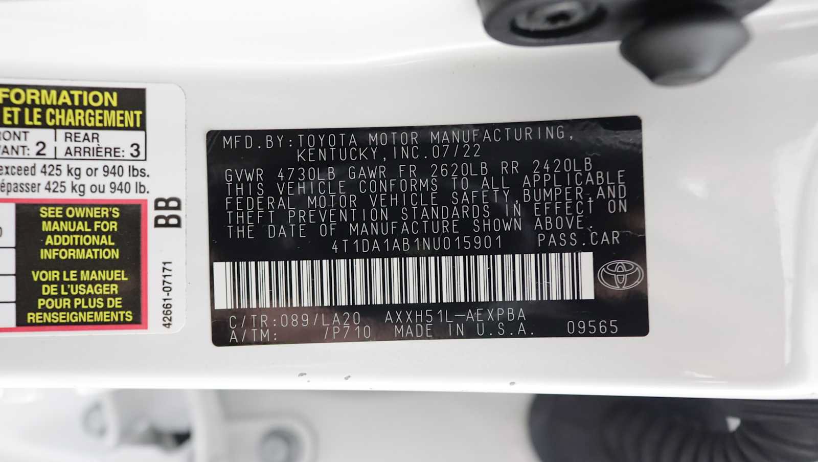 Used 2022 Toyota Avalon Limited w/ Advanced Safety Package FWD image 33