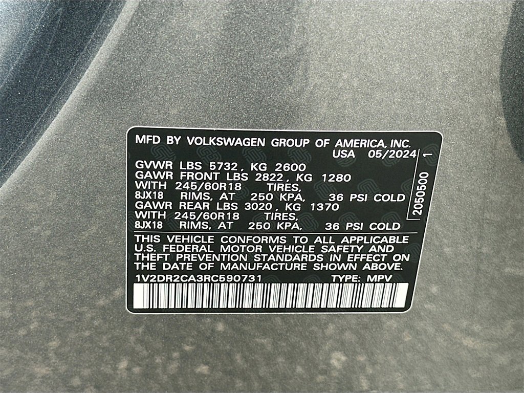 Used 2024 Volkswagen Atlas SE image 32
