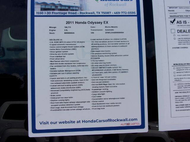 Used 2011 Honda Odyssey EX image 14