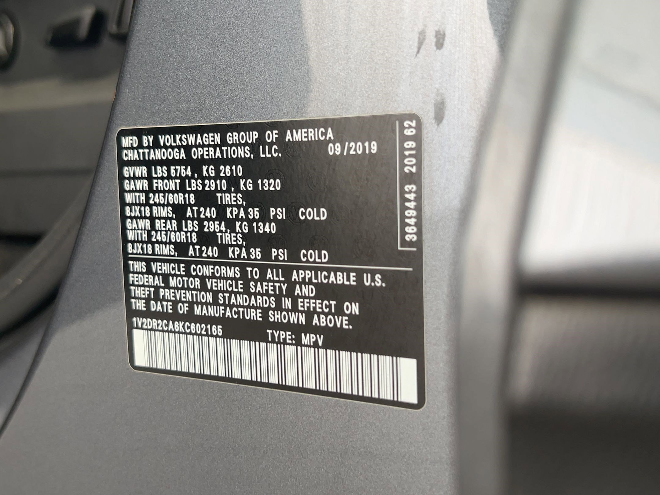 Used 2019 Volkswagen Atlas SE w/ Towing Package image 20