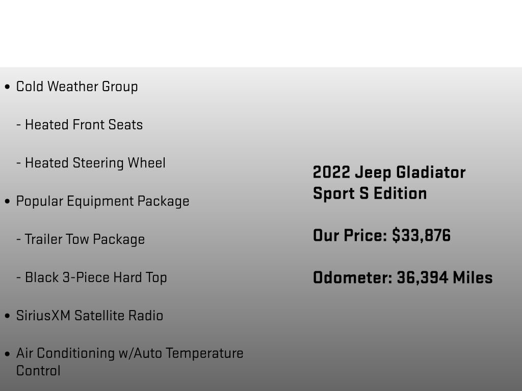 Used 2022 Jeep Gladiator Sport AWD/4WD image 25