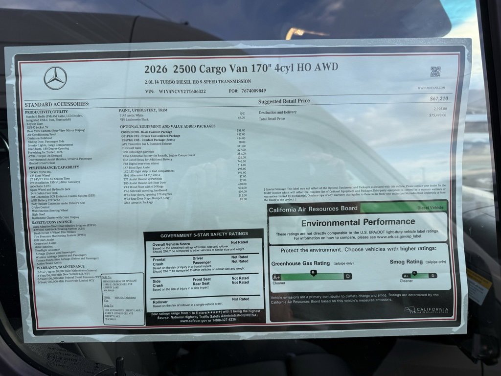 New 2026 Mercedes-Benz Sprinter 2500 image 18