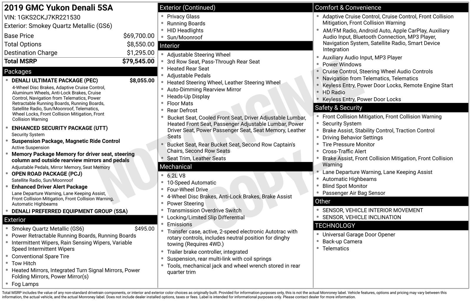 Used 2019 GMC Yukon Denali w/ Denali Ultimate Package image 36