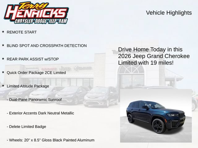 New 2026 Jeep Grand Cherokee Limited w/ Limited Altitude Package AWD/4WD image 4