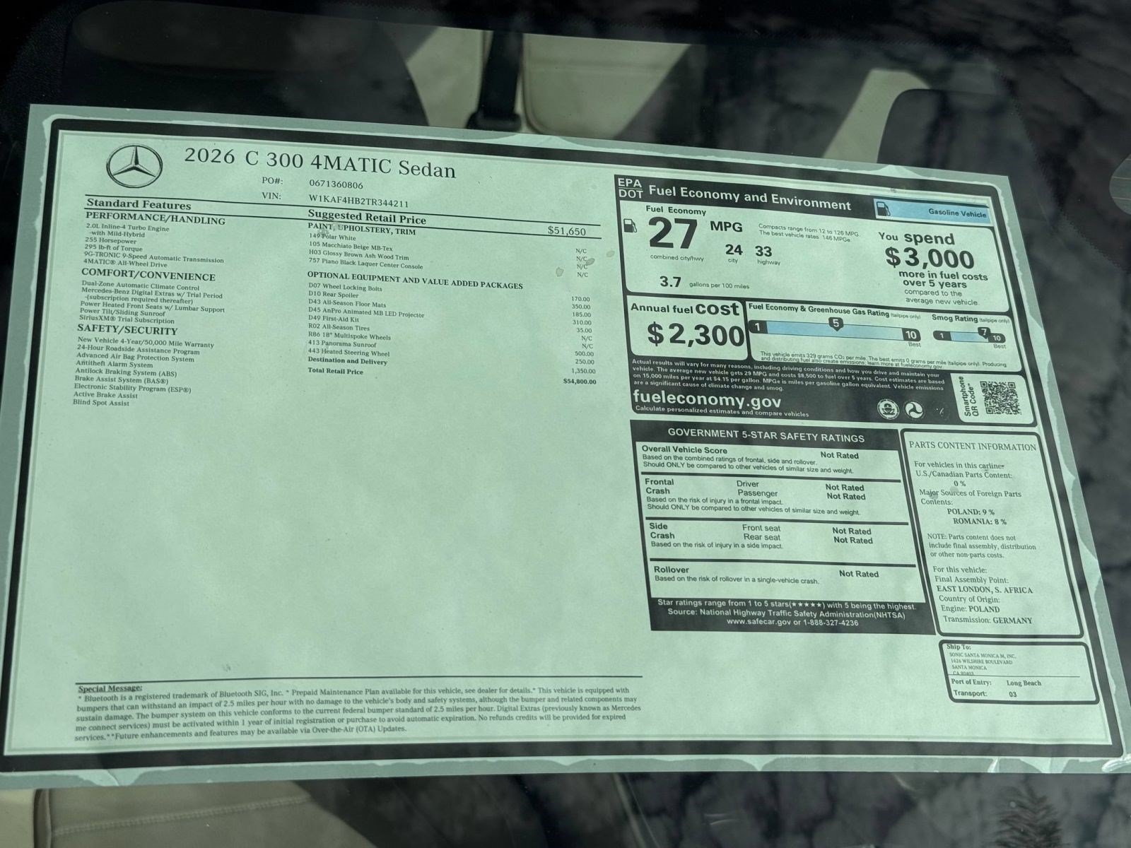New 2026 Mercedes-Benz C 300 4MATIC Sedan image 33