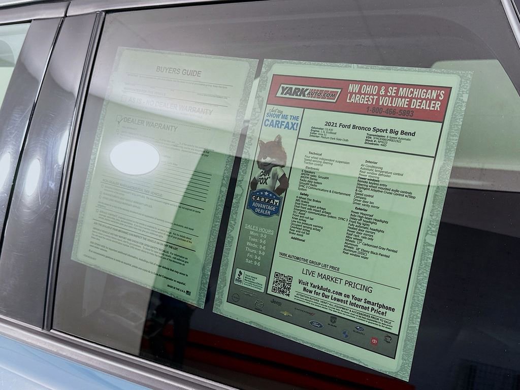 Used 2021 Ford Bronco Sport Big Bend w/ Big Bend Package image 13