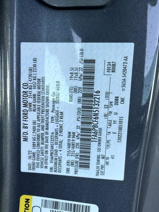 Used 2022 Ford Mustang GT Premium w/ Black Accent Package image 30