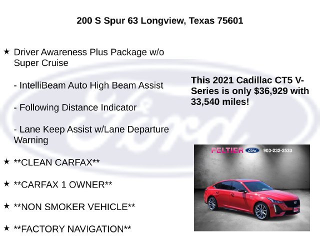 Used 2021 Cadillac CT5 V w/ Cold Weather Package RWD image 15