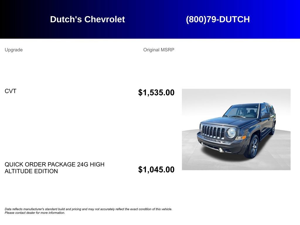 Used 2016 Jeep Patriot High Altitude FWD image 5