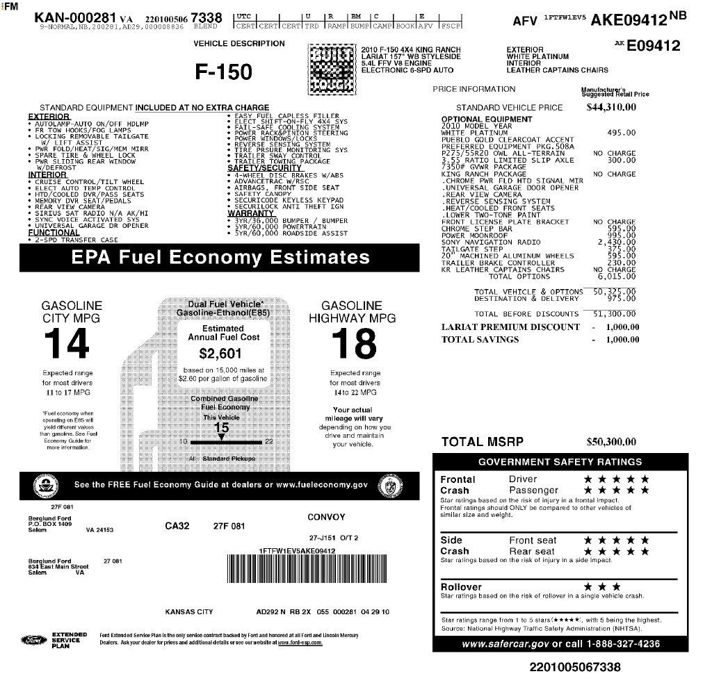 Used 2010 Ford F150 King Ranch AWD/4WD image 7