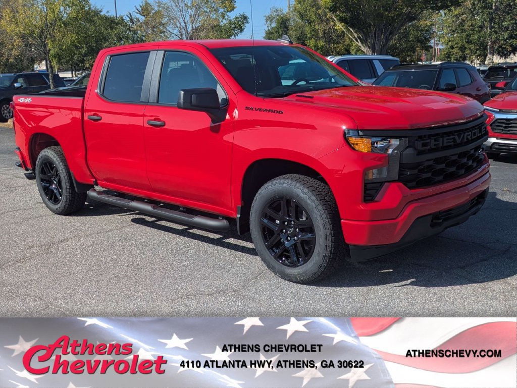 New 2026 Chevrolet Silverado 1500 Custom w/ Turbomax Blackout Package AWD/4WD image 1