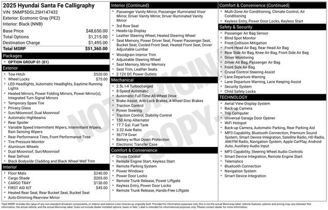 Certified 2025 Hyundai Santa Fe Calligraphy AWD/4WD image 4