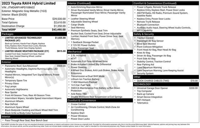 Used 2023 Toyota RAV4 Limited AWD/4WD image 4
