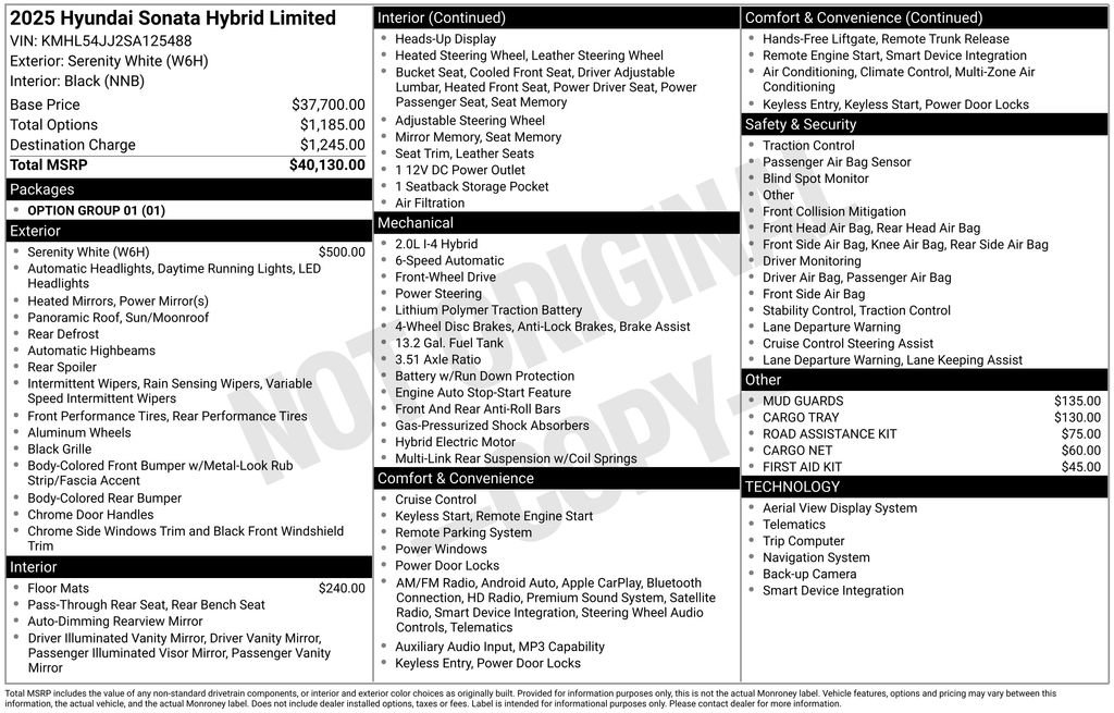 New 2025 Hyundai Sonata Limited image 5
