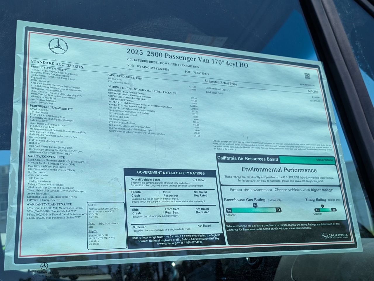 New 2025 Mercedes-Benz Sprinter 2500 image 16