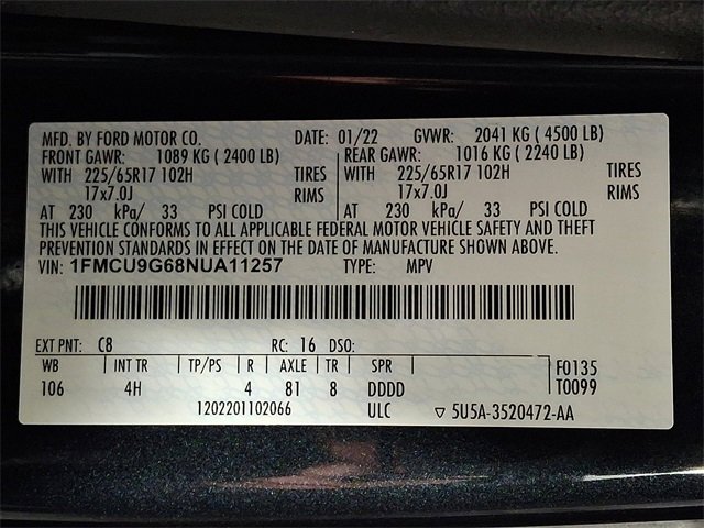 Used 2022 Ford Escape SE w/ Cold Weather Package image 27