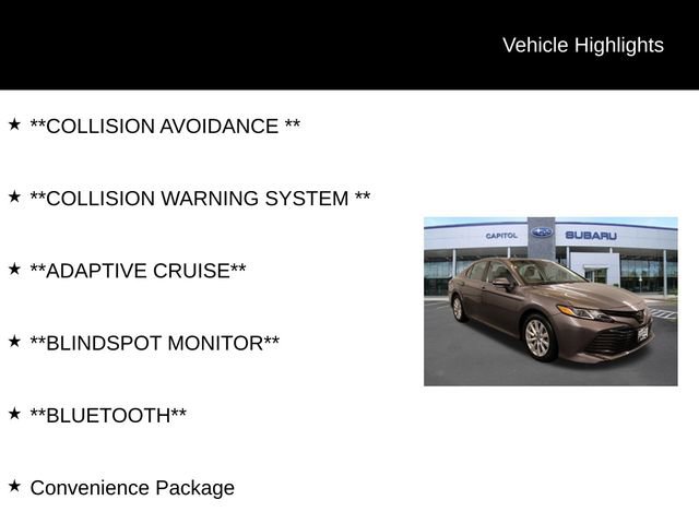 Used 2018 Toyota Camry LE w/ Moonroof Package image 5