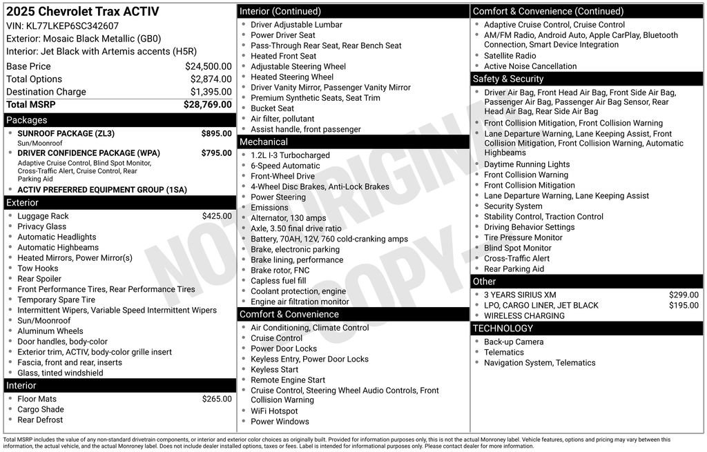 New 2025 Chevrolet Trax ACTIV w/ Sunroof Package image 9